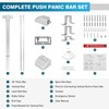 IRONWALLS Surface Vertical Rod Panic Bar Exit Device, 32 inch