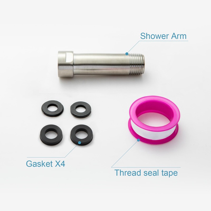 OFFO Shower Head Extension Arm 3 in, Brushed Nickel Shower