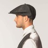 Boland 33017 Birmingham Hat Brown/Black Peaked Cap English Fabric with