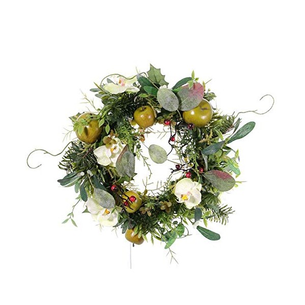 artplants.de Door Wreath Winter Wreath Isabelle Orchid Apple Cream Diameter
