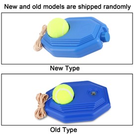 Tennis Ball Back Trainer,Tennis Training Ball Practice Balls Back Base with Rubber Elastic Rope for Single Person Practice