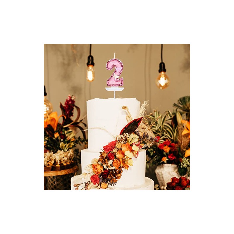 Velas de números de cumpleaños de 2.95 pulgadas, velas de