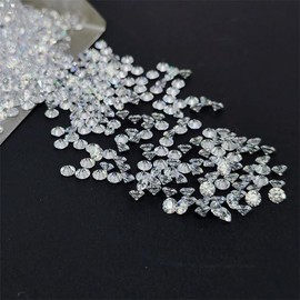 1.0 Carat Per Pack Small Size from 0.7mm to 3.0mm Loose Moissanite Gemstones D Colorless VVS1 Excellent Round Cut for Custom Diamond Jewely (2.0)