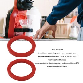 2PCS Silicone Group Gasket For E61, Coffee Machines Grouphead Portafilter Gasket Replacement for Gaggia Coffee Machines Grouphead