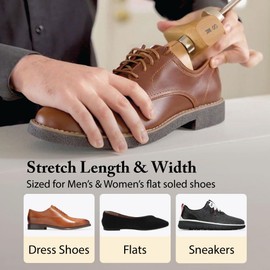 FootFitter Premium Professional 2-Way Shoe Stretcher, Stretches Length & Width, Strong & Heavy Duty Construction (Men's XL 14-16)