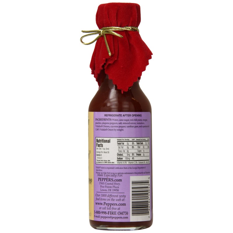 Pepper's Georgia Peach and Vidalia Onion Hot Sauce with Red