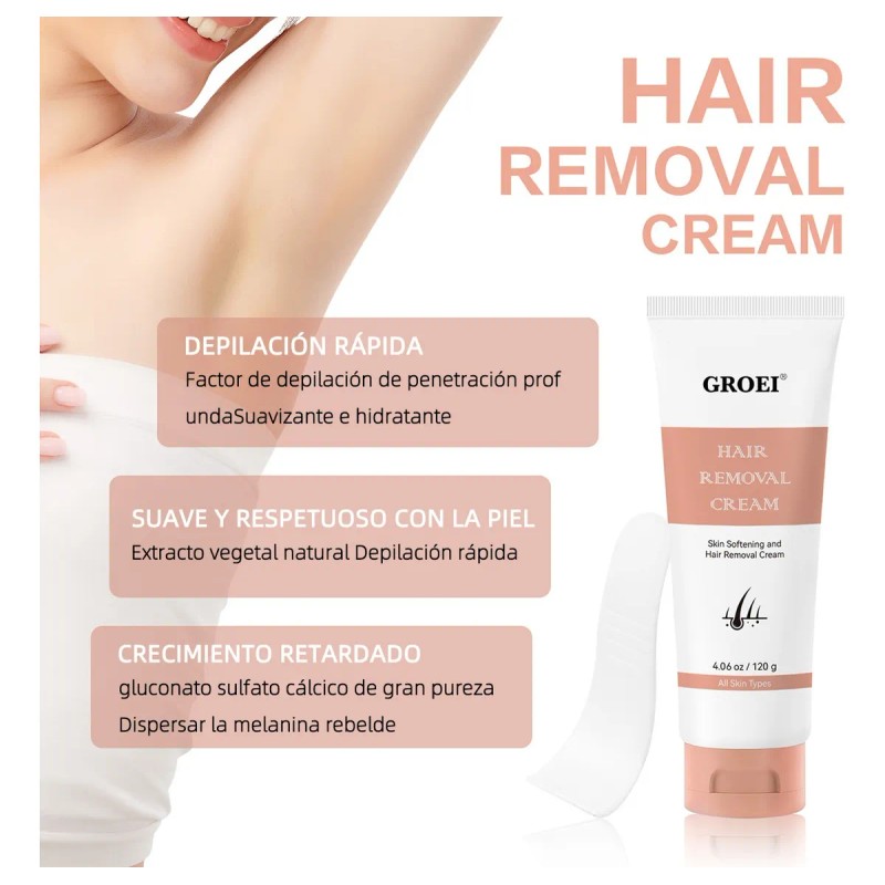 Crema Depilatoria Corporal Con Espátula Para Mujer Y Hombres