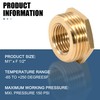 Brass Reducer, 1 Inch Male Thread x 1/2 Inch Female