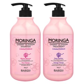 Baron Moringa Cherry Blossom Shampoo 500g Treatment 500g / 바론 모링가 체리블라썸 샴푸 500g 트리트먼트 500g