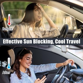 ZATOOTO Car Window Shades for Driver Side Car Privacy Shades for Front Window Full Blackout Car Window Cover Magnetic Sun Shade for Car Window Universal Great for Travel Camp Privacy