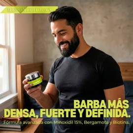 Minoxidilmax 15% + Bergamota + Biotina Crema Cabello Y Barba