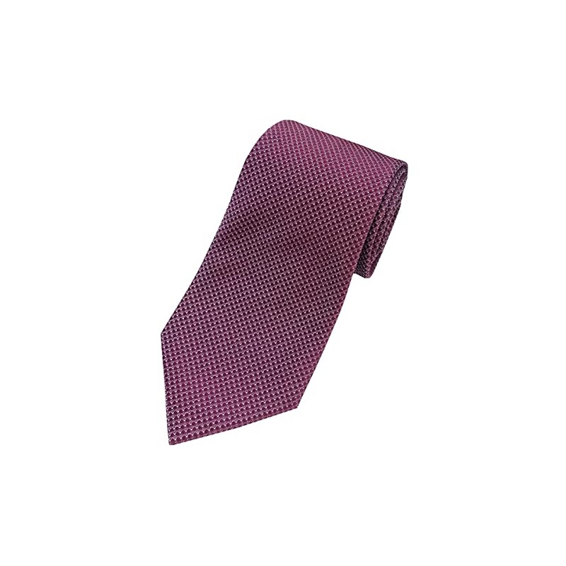 Extra Long Microfibre Tie Burgundy Solid Polyester XL Woven Necktie