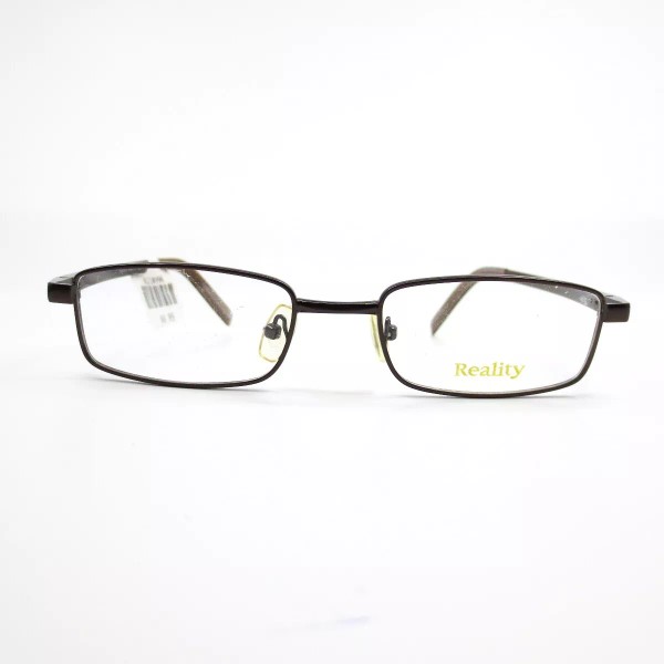 Reality R 3815 MBR Kids Eyeglasses Frames Brown Rectangular Full