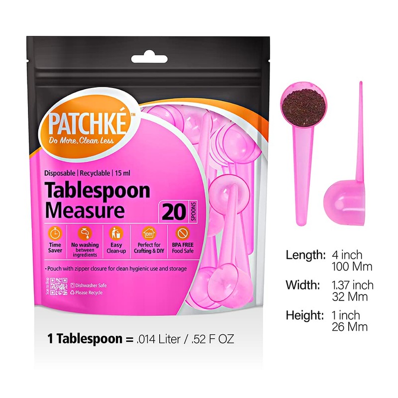 Patchke Disposable Measuring Spoons, Fits in Jar, Good for Formula,