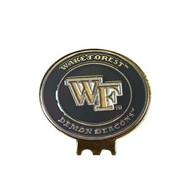 Mobile Pro Shop Golf Ball Markers with Hat Clip – Easily Attaches to Golf Cap – Made of Stainless Steel & Ideal for Professional Golfers (Wake Forest Demon DECONS)
