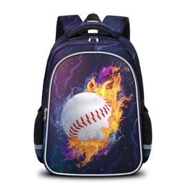 Ajiusmm Baseball Backpack for School, Travel Bookbag for Boys, Waterproof Backpack for Elementary School