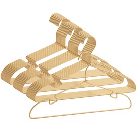 Gold Aluminum Clothes Hangers, 30 Pack 16.5 Inch Metal Shirt Hangers, Lightweight and Sturdy Heavy Duty Hangers for Suit Jackets and Dress Wedding Dresses Etc