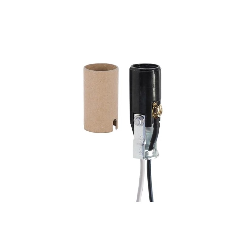 B&P Lamp 2 Inches Tall Keyless Candelabra Phenolic Socket with