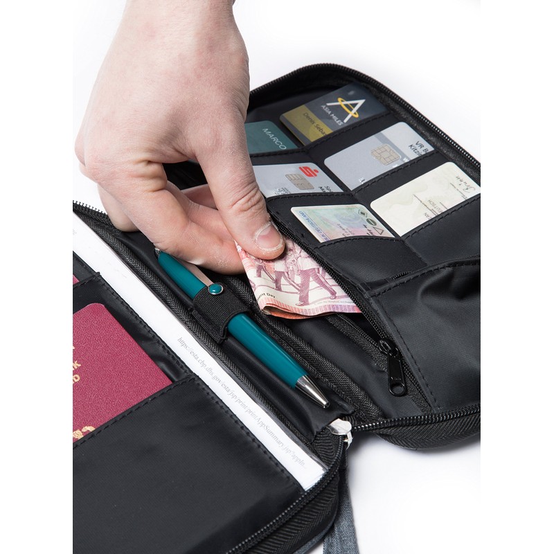 Hopeville Travel Document Case with RFID Protection, High-Quality Travel Organiser