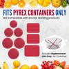 Replacement Lids for Pyrex Containers (1) 1-Cup (2) 2-Cup (2)