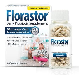 Florastor Probiotic 250mg Daily Probiotic Dietary Supplement exp:10/2026+
