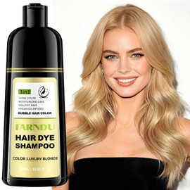 Blonde Hair Dye Shampoo, Hair Dye Shampoo 3 in 1 Hair Dye Shampoo for Women and Men to Cover Grey Hair