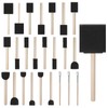 conda 25 Pack Different Size Assorted Foam Brush Set Wood