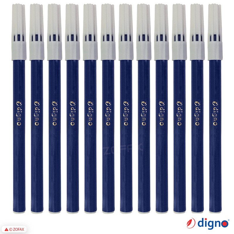 DIGNO SketchStic Felt Tip Pens, BLUE, Pack of 12, Fibre