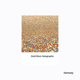 Hemway Glitter Paint Additive Glitter Crystals for Acrylic Paint, Interior & Exterior Walls, Wood, Varnish, Furniture, Matte, Gloss, Satin, Silk - 100g / 3.5oz - Gold Silver Holographic