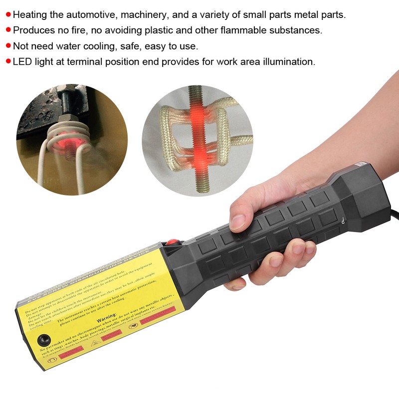 HandHeld Electromagnetic Induction Heater 1200W Flameless Rusty Screw Bolts Heating