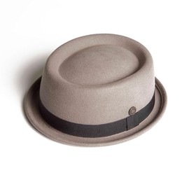 DASMARCA Jack Smoke Wool Felt Winter Porkpie Hat M
