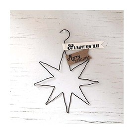 Good old friends GmbH X-Mas Wire Ornament Merry Christmas & a Happy New Year - Star 8 Pointed