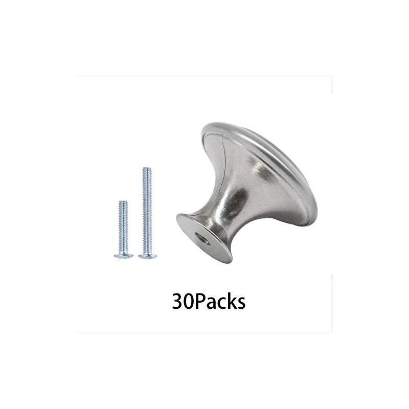 30 Packs Kitchen Cabinet Knobs Brushed Nickel Silver-Pull Hardware Handle,Drawer