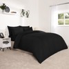 Brentfords Black Soft & Breathable Microfibre Bed Set - Single