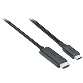 INSIGNIA 6 ft. 8K Ultra HD USB-C to HDMI 2.1 Braided Cable, 8K High-Resolution, 48Gbps high-Speed Data Transfer, Gold Plated connectors for Laptop, Tablet, Smartphone, MacBook, Monitor, TV