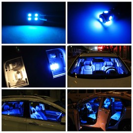 11pcs LED Premium Blue Light Interior Package Deal for Scion iA 2016