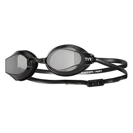 TYR Black Ops Non Mirrored Adult Fit Swim Goggles, Smoke/black