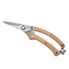 BUGUI Wood Handle Garden Shears, Long Straight Tip, All Steel
