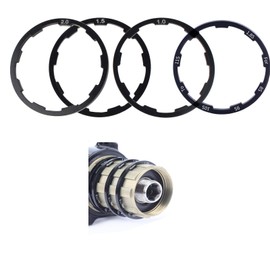 Inner Bearing Spacer, Pack of 4 Bicycle Spacer, Inner Bearing Axle Discs Seal Bicycle Flywheel Hub Spacer for Adjusting the Bicycle Bottom Bracket Flywheel Road Bike Mountain Bike, 1/1.5/1.85/2 mm