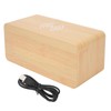 Wooden Clock Alarm Mobile Phone Wireless Charging Wood Voice Control