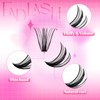 FADLASH Cluster Lashes D Curl Wispy Individual Lashes DIY Eyelash