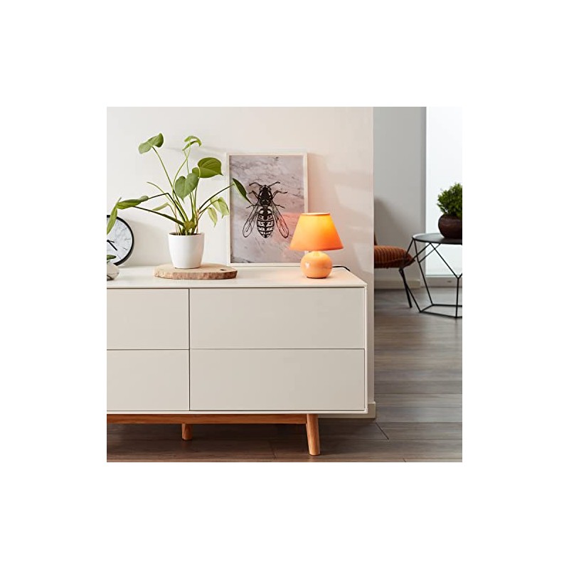 peach-colored table lamp Primo, 61047/38 Brilliant