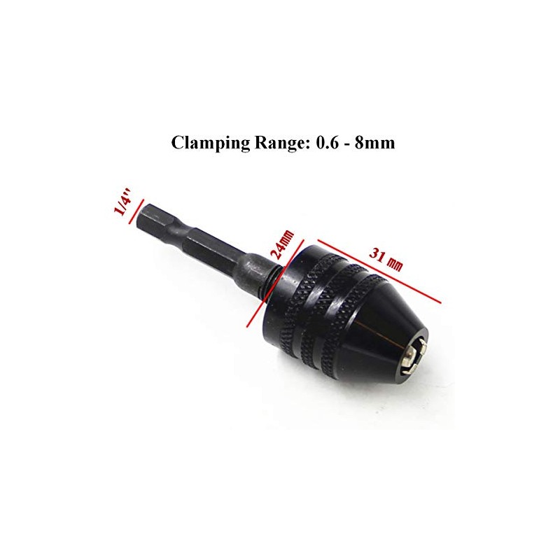 aiyun Drill Chuck Adapter - 2Pcs Drill Chuck for Impact