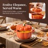 Pumpkin Shaped Ceramic Casserole Pot