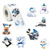1.5 inches 500pcs Winter Animal Stickers Roll, Christmas Envelope Seals