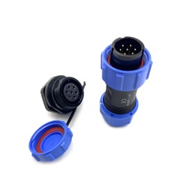 bayzconn SP17 7-Pin Connector Aviation Plug, IP68 Male Plug and Female Socket Cable Connector 7 Pin Mounting on Rear Nut Aviation Plug 400V 5A