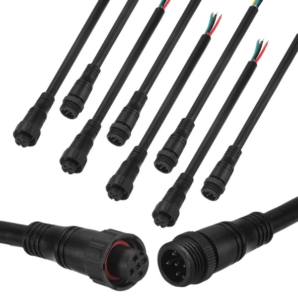 M METERXITY 5-Set Waterproof Electrical Connector, 5 Pin 7.9 In/20