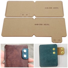2Pcs Leather Wallet Making Kit, Card Holder Acrylic Leather Template ID Card Bag Template Tool for Hand Sewing Stitching Stamping Set