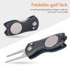 BiKING! Golfer Green Fork, Stainless Steel Golfer Fork Metal Folding