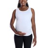 Motherhood Maternity Women's Side Ruched Scoop Neck Pregnancy Tank Top,